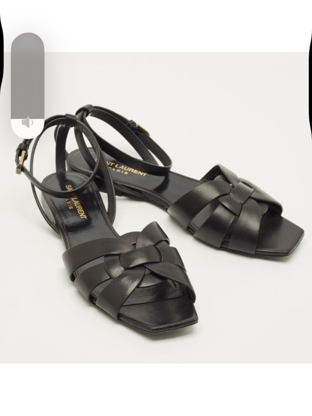 Yves Saint Laurent Black Tribute Sandals - 38